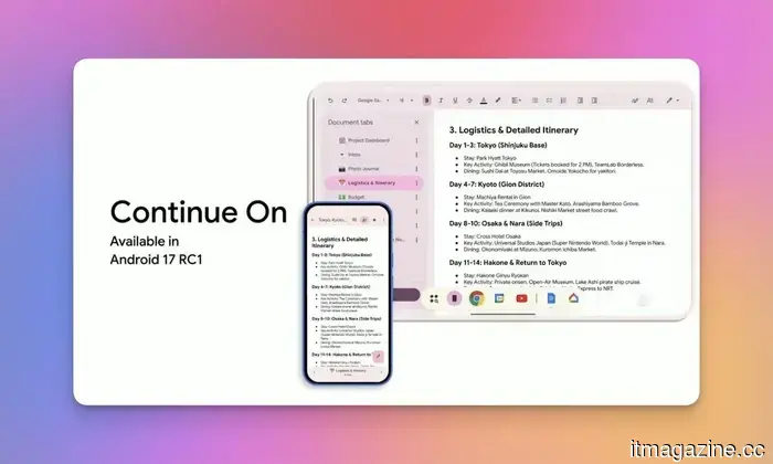 Android 17 finalmente está recibiendo la función Handoff de Apple, y ya era hora.