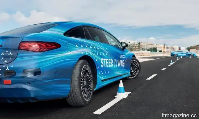 Mercedes introduces steer-by-wire in production vehicles, marking a significant change.