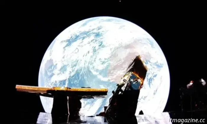Check out the initial images of the Blue Ghost lander positioned on the moon's surface.