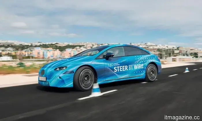 Mercedes introduces steer-by-wire in production vehicles, marking a significant change.