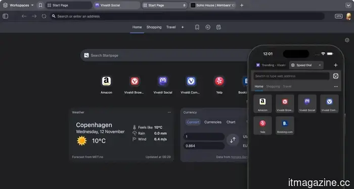 The Vivaldi browser introduces a customizable immersive mode that I wish Safari or Chrome would provide.