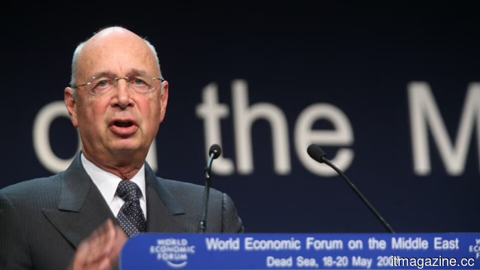Klaus Schwab mentions that he discovered a bug in his home office.