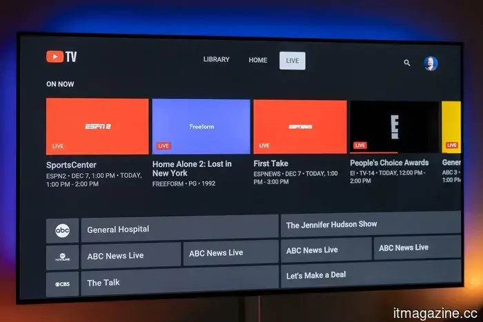 YouTube TV ahora te permite transmitir ESPN Unlimited directamente dentro de la aplicación.