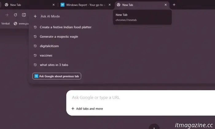 Chrome вскоре подскажет вам, что вы читали некоторое время назад, с помощью ИИ, учитывающего вкладки.