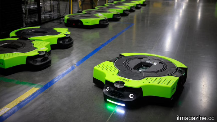 Amazon's latest robot, Proteus, understands simple language commands and is set to arrive in Europe in 2027.