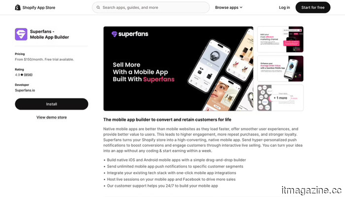 The top 10 mobile app builders for ecommerce targeted at mid-market and enterprise brands.