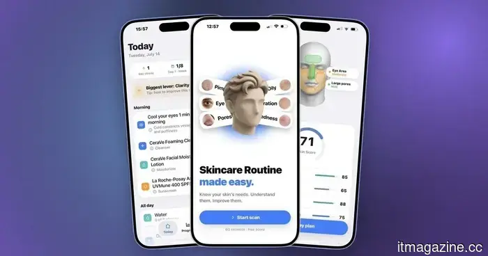 Я нашел приложение для iPhone, которое создает уход за кожей на основе 30-секундного сканирования лица.