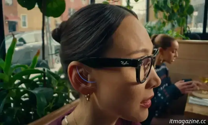 Las gafas inteligentes de Meta podrían facilitar las conversaciones en lugares ruidosos.