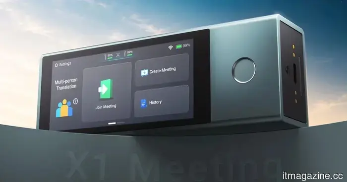 Timekettle's latest X1 Meeting Hub offers real-time translation for up to 50 individuals and is compact enough to fit in your pocket.