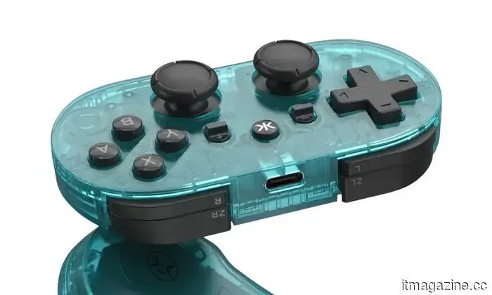 The adorable keychain controller from CRKD enhances gaming with TMR thumbsticks.