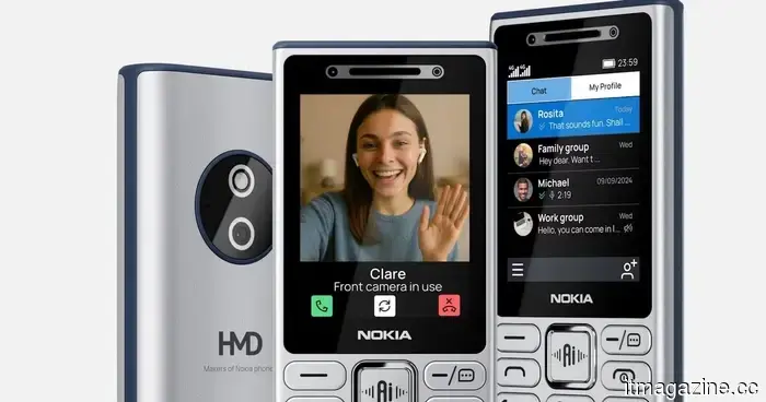 HMD has recently released four feature phones branded with Nokia and equipped with an AI button.