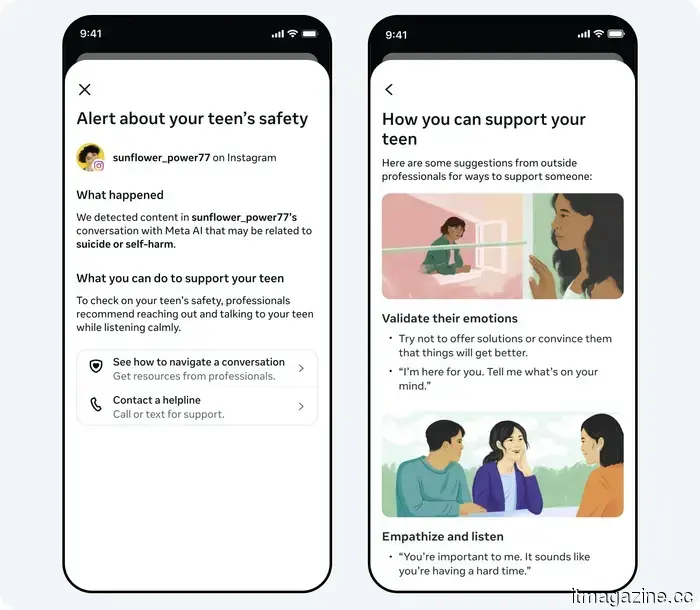 Meta AI привлечет родителей в обсуждение, когда подростки упоминают о самоповреждении.