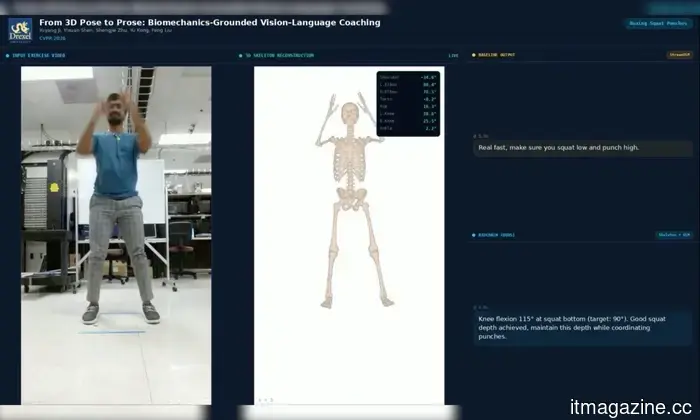 Il coach di fitness AI percepisce la meccanica muscolare mentre ti alleni e previene infortuni da principianti.
