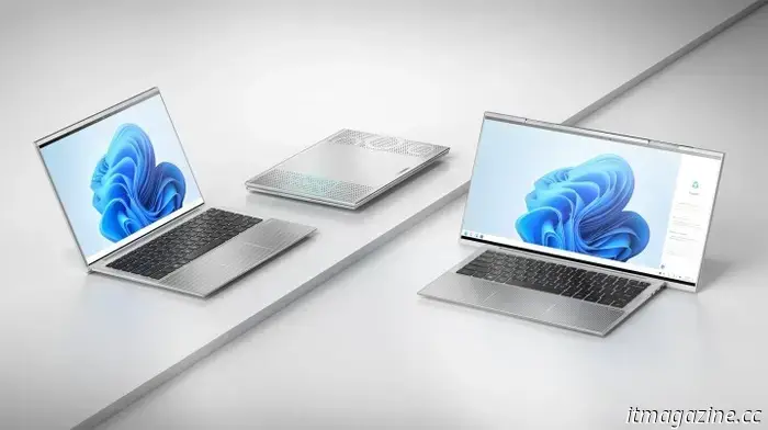 This laptop design includes a rollable display that extends horizontally.