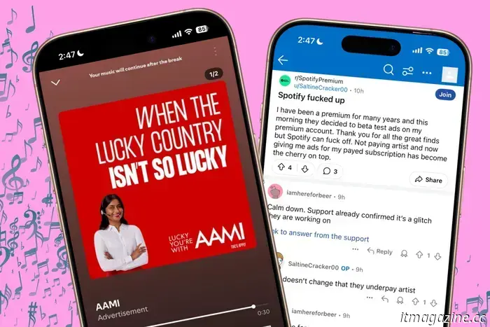 Spotify dice che risolto strano bug che sta spingendo gli annunci per gli utenti Premium