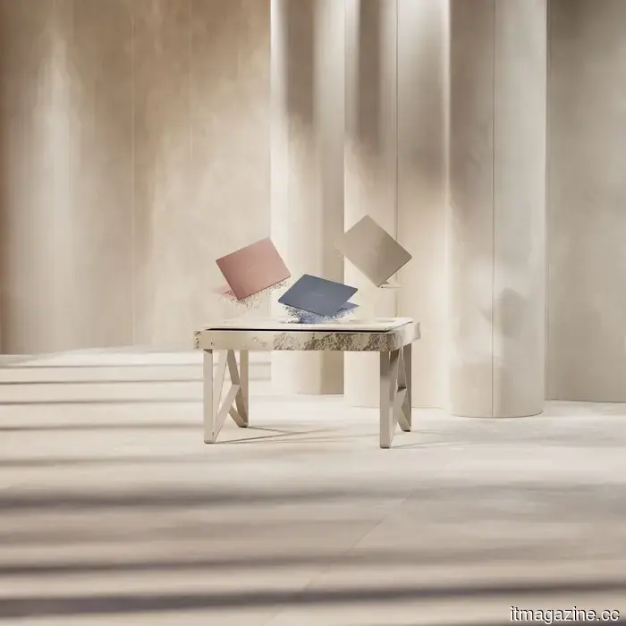 The Asus Zenbook 14 is introduced with new color options, and it is hoped that it will be priced similarly to the MacBook Neo.