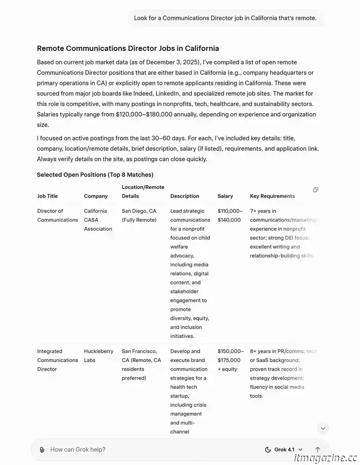 Я протестировал поиск работы с помощью Gemini, ChatGPT и Grok, и один явно выделяется.