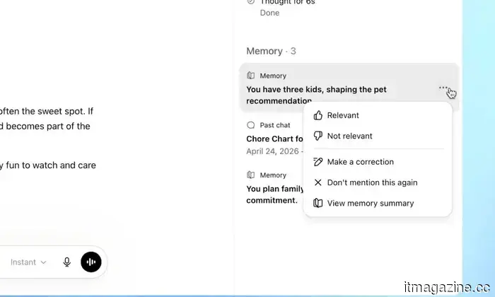 ChatGPT is improving its ability to remember details about your life, making your conversations feel more natural.