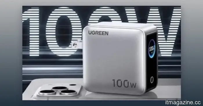 Ugreen's newest travel adapter features 100W of power, four ports, and a display all in a single charger.