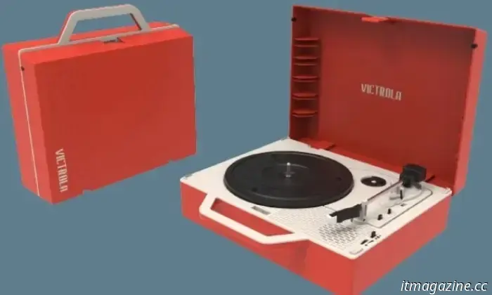 The Mixx Revival 55 suitcase record player is adorable, vibrant, and ideal for beginners.