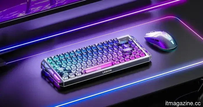 Lenovo has introduced a metallic Hall effect keyboard and a 59g mouse as their newest enhancements for stylish gaming configurations.