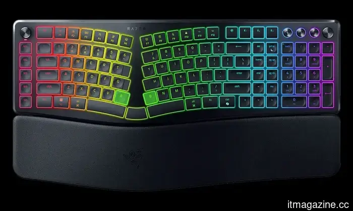 Razer has created a split ergonomic keyboard that, interestingly, features a dedicated AI button.