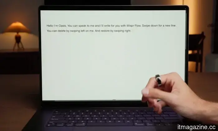 The OASIS Smart ring conceals a trackpad that enables you to control your computer with whispers.