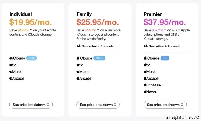 Another price increase from Apple has occurred, this time affecting Apple One.