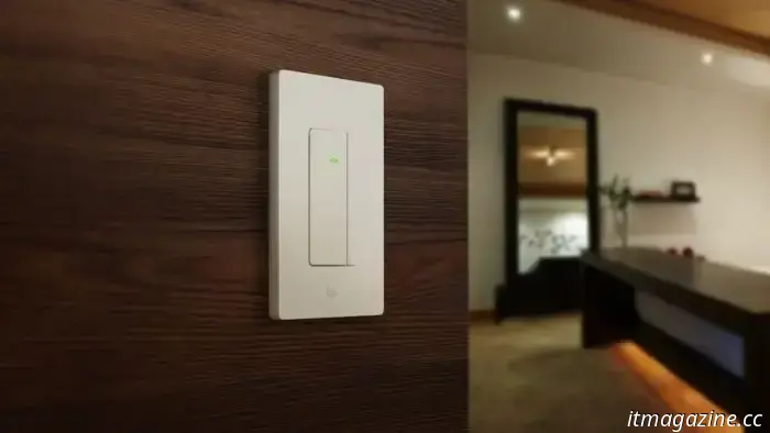 Eve unveils its initial smart light switch featuring dimmer capabilities.