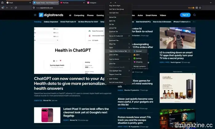 Firefox has just improved the ability to distinguish between work and personal browsing.