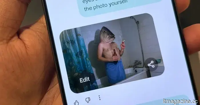 Le pedí a ChatGPT que restaurara una imagen. Produjo un hombre desnudo con cabeza de pez.
