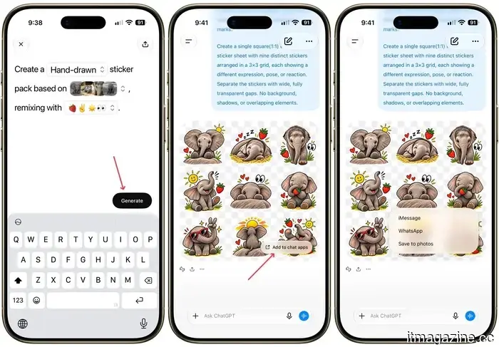 ChatGPT può ora trasformare le tue foto in adesivi personalizzati per iMessage e WhatsApp.