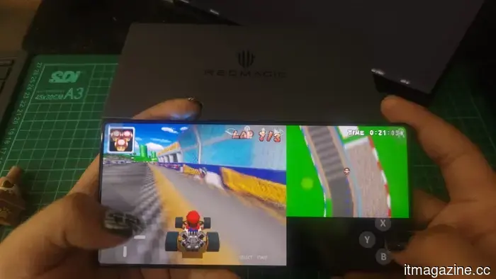 I attempted to convert the Red Magic 11S Pro into a handheld gaming device, and it functioned remarkably well.