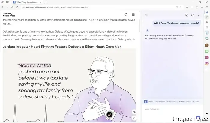 Samsung porta il suo browser su PC con molte funzionalità interessanti.
