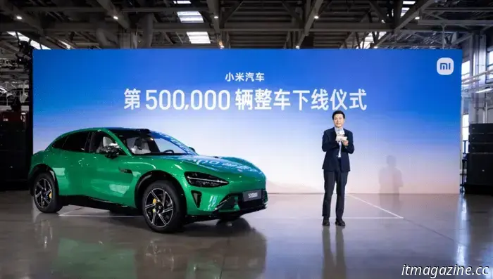 Xiaomi Auto has delivered its 500,000th vehicle in just over 19 months, highlighting the rapid pace of NEV production in China.