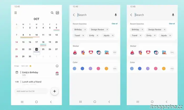 Samsung porta elementi visivi generati dall'IA nella semplice app Calendario