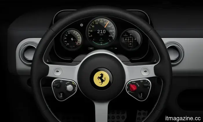 Samsung's OLED technology provides the Ferrari Luce with a dashboard that is unlike any seen in a vehicle before.