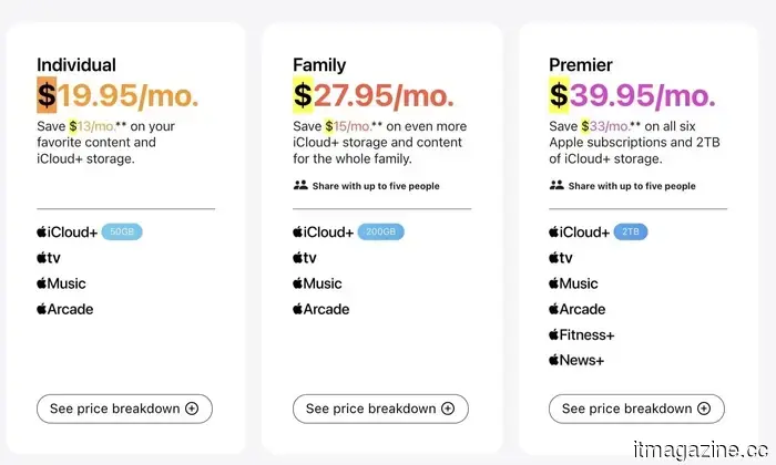 Another price increase from Apple has occurred, this time affecting Apple One.