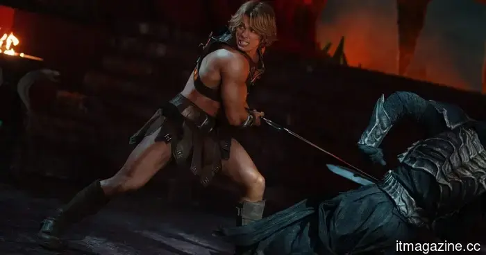EXCLUSIVE: Sam C. Wilson, a star of Masters of the Universe, discusses the film’s lively visuals, stunt work, and practical effects.