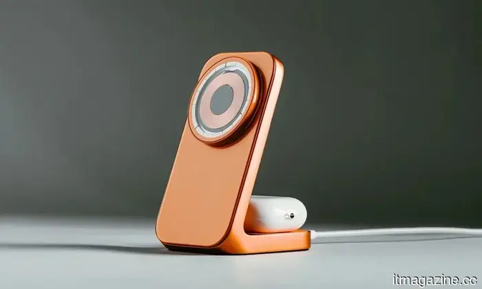 Nomad's orange wallet tracker gives the AirTag a bulky and unimpressive appearance.