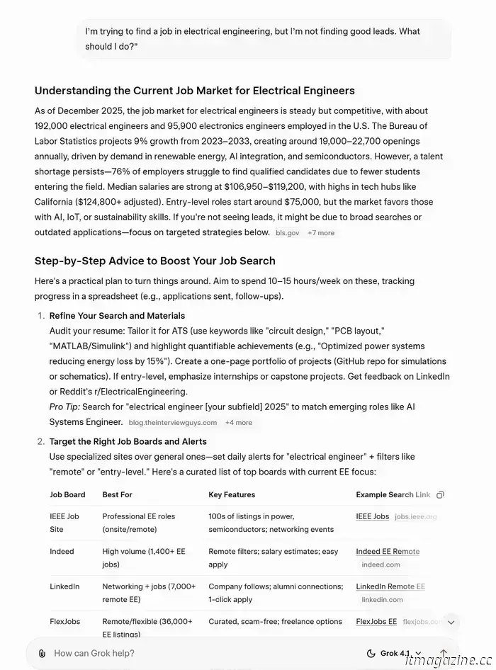 Я протестировал поиск работы с помощью Gemini, ChatGPT и Grok, и один явно выделяется.