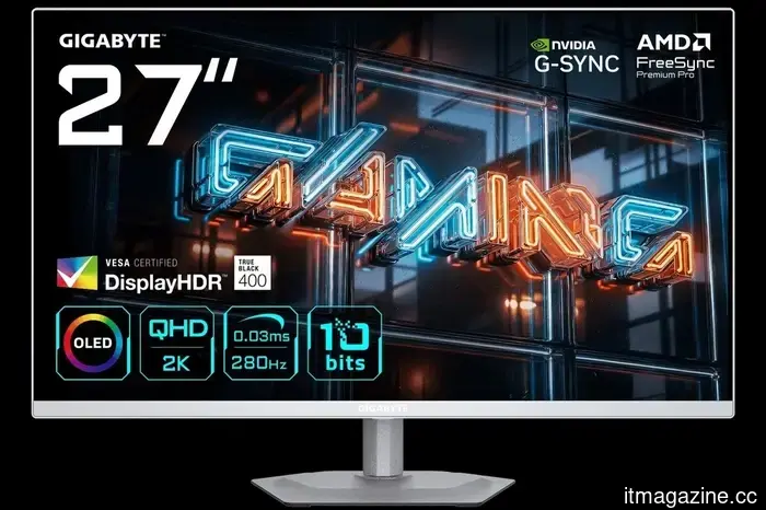 GIGABYTE has introduced a new OLED monitor.