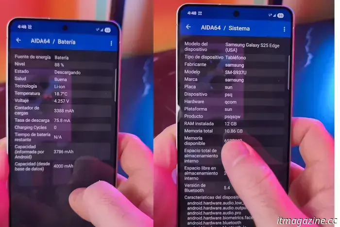 Утечка видео с Samsung Galaxy S25 Edge вселяет в меня надежду и отчаяние