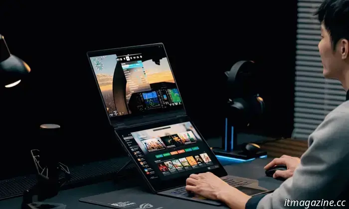 Asus оснастила игровой ноутбук ROG Zephyrus Duo двумя 120 Гц OLED-экранами.