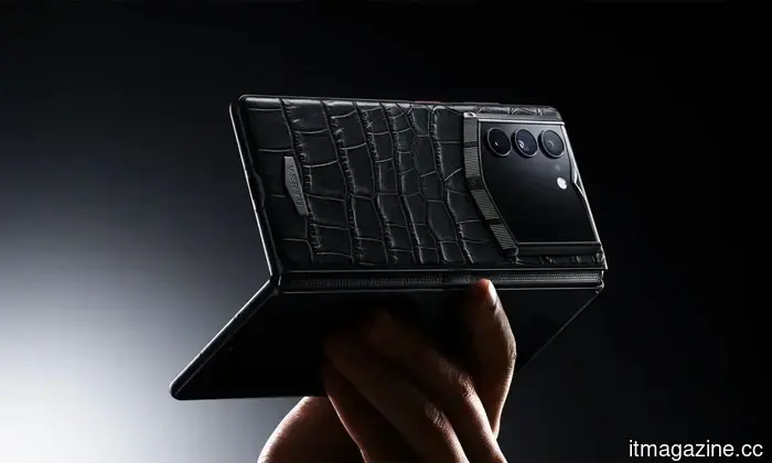 Vertu's latest foldable phone features alligator leather, solid gold, and comes with an appropriately extravagant price.