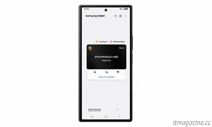 The Digital Key feature of Samsung Wallet is now able to unlock your Porsche.