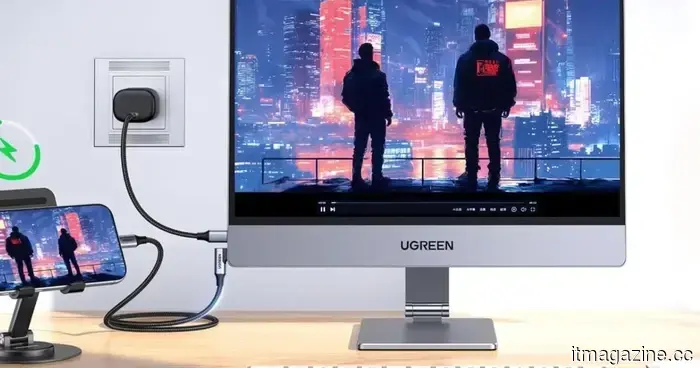 Портативный монитор Ugreen невероятно четкий, стильный и стоит недешево.
