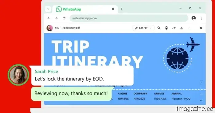 WhatsApp può ora aprire e modificare i PDF senza doverli prima scaricare.