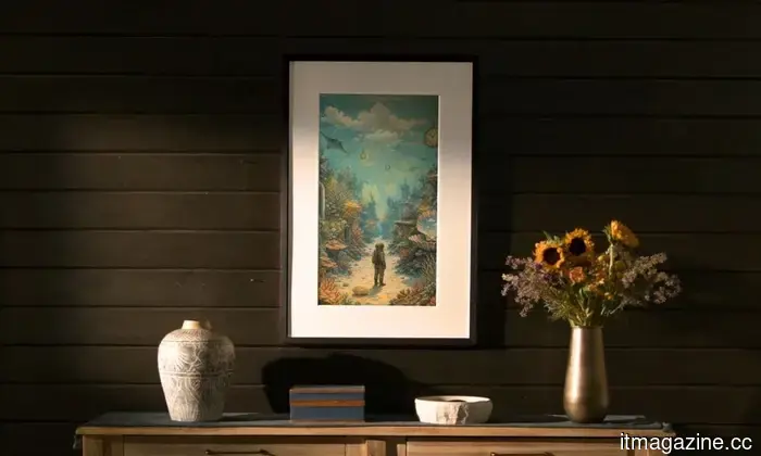 Fraimic's E Ink art frame creates artwork based on your voice and does so in a stunning manner.