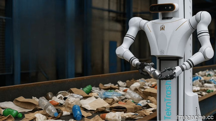 A UK recycling company has introduced a Chinese-made humanoid robot to address the challenges in the waste sorting industry, which is experiencing a 40% annual employee turnover and an eightfold higher fatality rate.